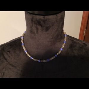 Silver beaded necklace